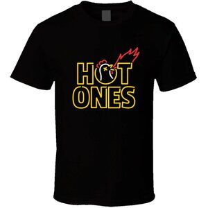 Hot Ones Hot Sauce Logo T-Shirt Spicy Wing Challenge Vintage Fan Tee